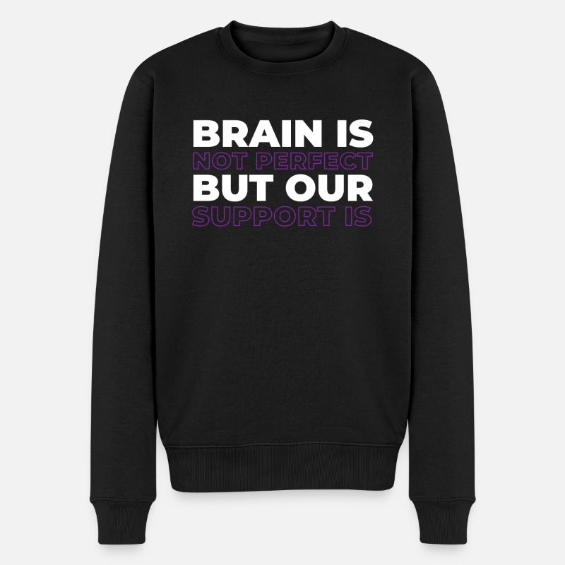 Alzheimer Funny Alzheimers Awareness - Männer Premium Bio Pullover - Schwarz