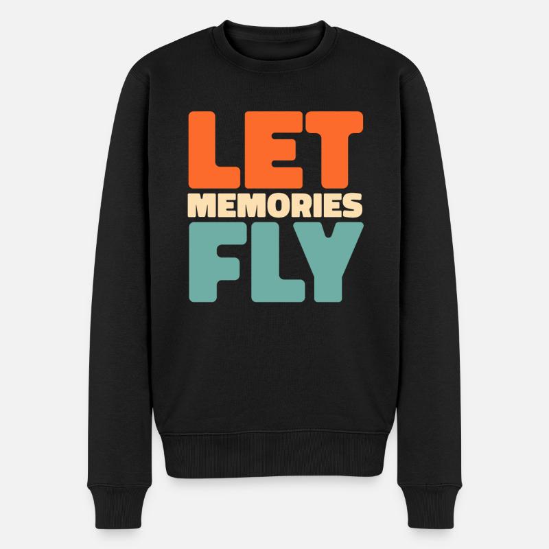 Alzheimer Butterfly Alzheimers - Männer Premium Bio Pullover - Schwarz