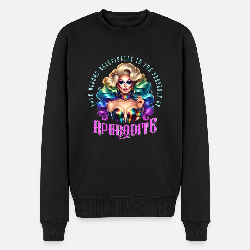 Pride LGBTQ Drag Queen Aphrodite Élégance - Pull Premium bio Homme - noir