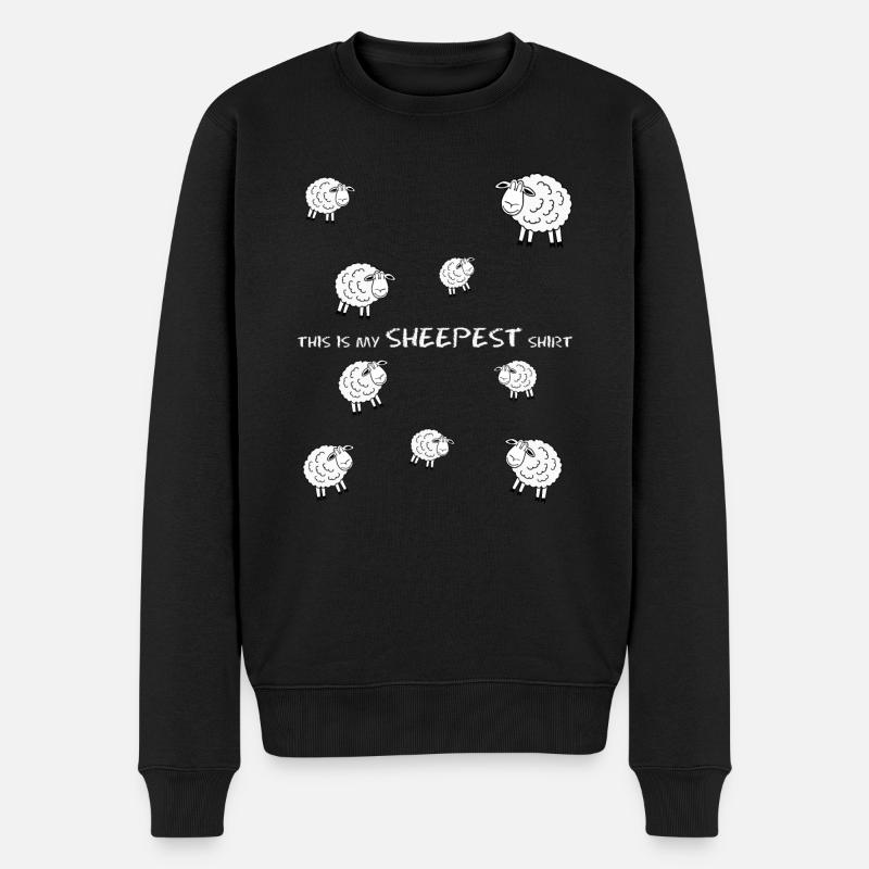Sheep Joke - Männer Premium Bio Pullover - Schwarz