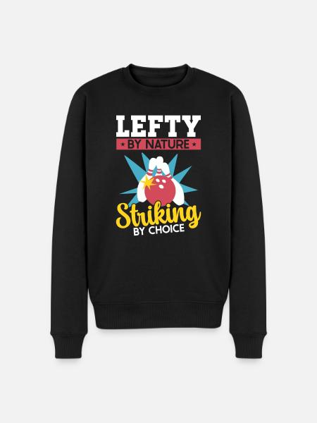 Bowling Left-handed Left-handed bowler - Men's Premium Organic Jumper - black