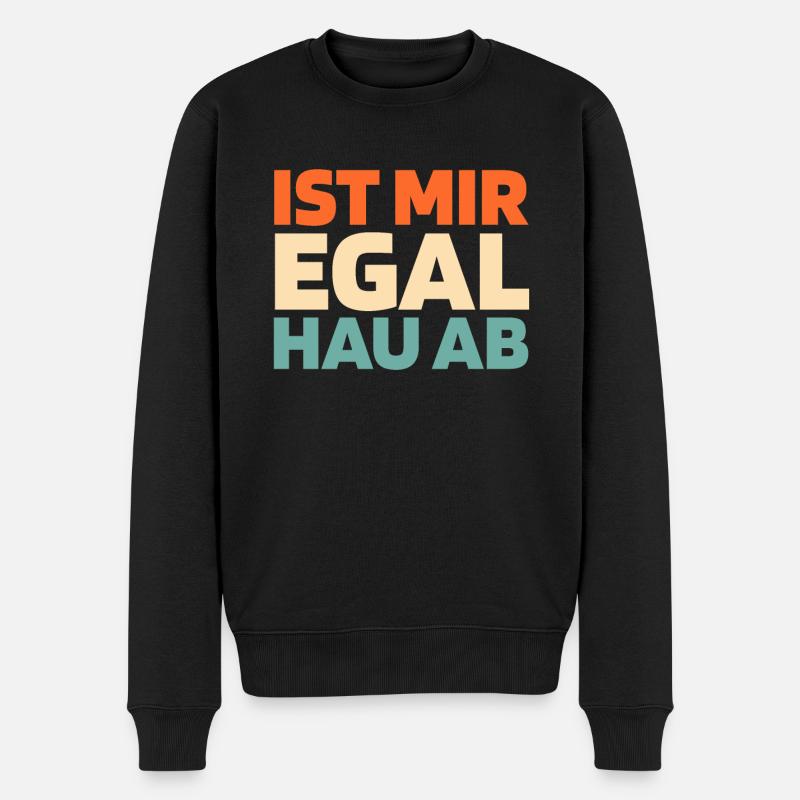 Schwarzer Humor - Männer Premium Bio Pullover - Schwarz