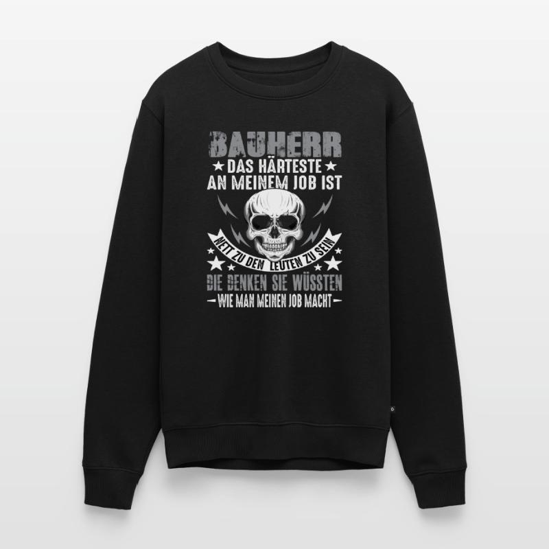 Constructeur Maison Construire Sa propre maison Couronner la cérémonie Constructeurs Pull Premium bio Homme