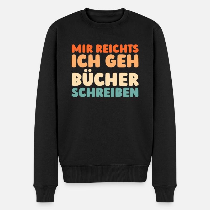 Schriftsteller Autor - Männer Premium Bio Pullover - Schwarz