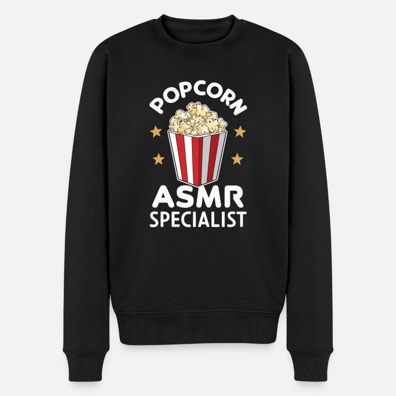 Dicton de pop-corn amusant, pop-corn en rafale - Pull Premium bio Homme - noir