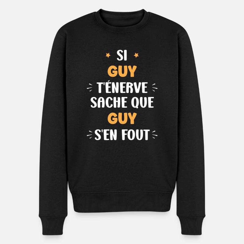 Guy - Pull Premium bio Homme - noir