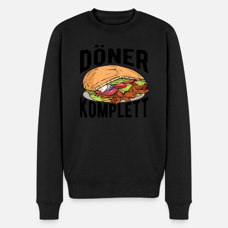 Döner Komplett, Türkische Küche - Männer Premium Bio Pullover - Schwarz