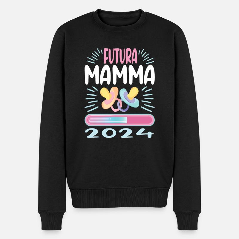 Super Mamma 2024 Loading - Männer Premium Bio Pullover - Schwarz