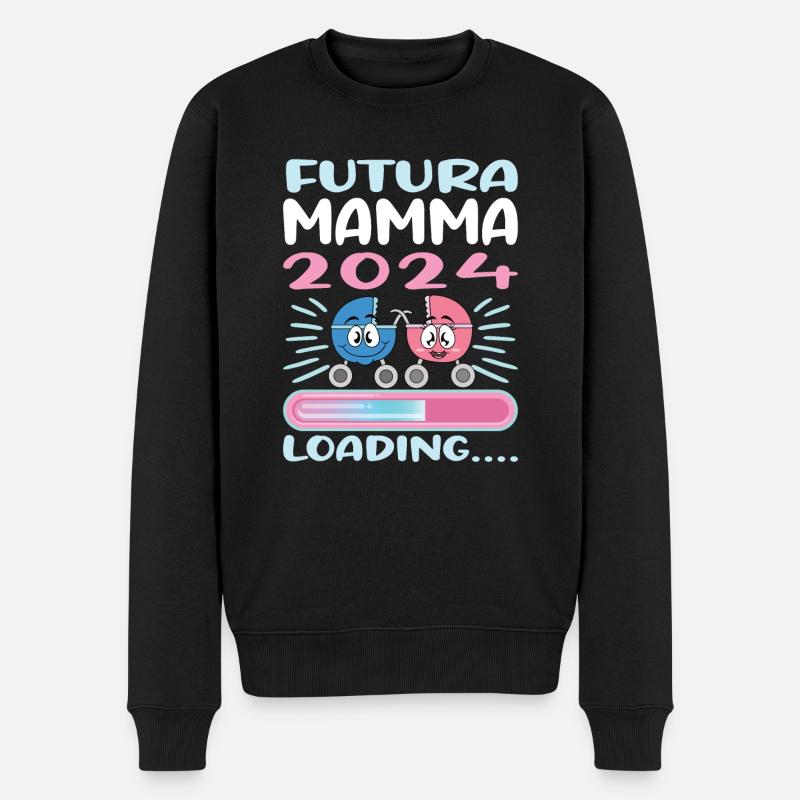 Super Mamma 2024 Loading - Männer Premium Bio Pullover - Schwarz