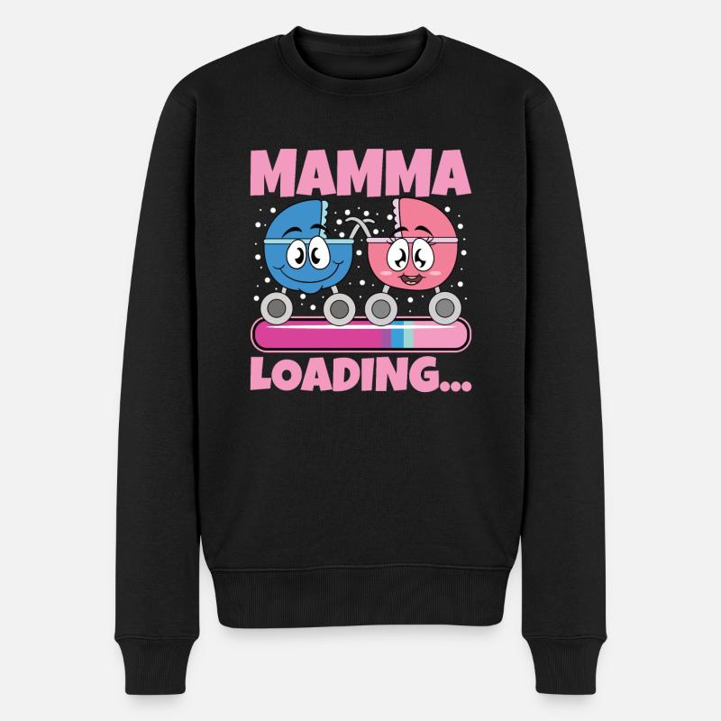 Super Mamma 2024 Loading - Männer Premium Bio Pullover - Schwarz