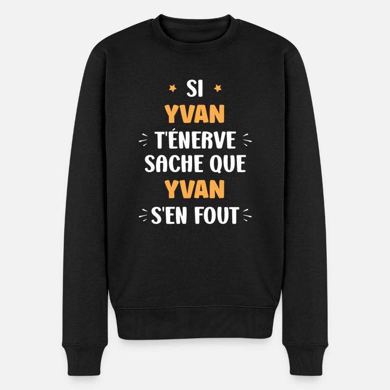 Yvan - Pull Premium bio Homme - noir