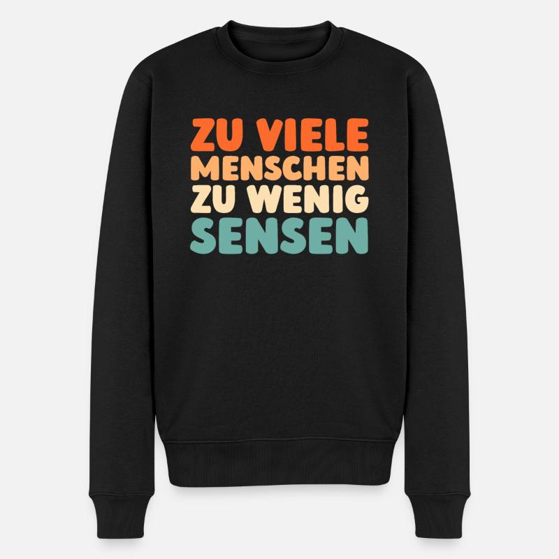 Schwarzer Humor - Männer Premium Bio Pullover - Schwarz