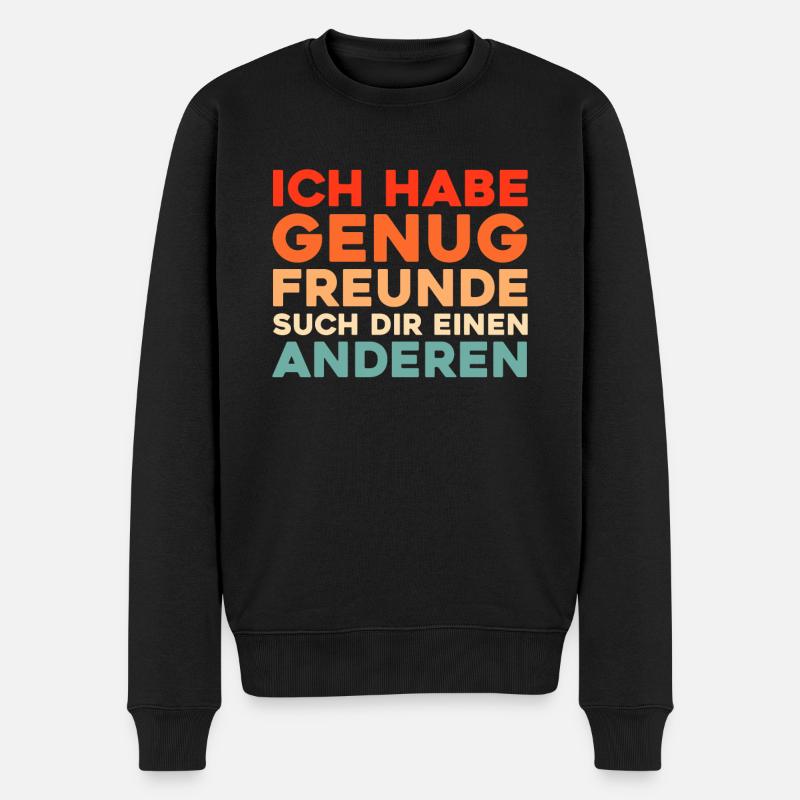 Schwarzer Humor - Männer Premium Bio Pullover - Schwarz