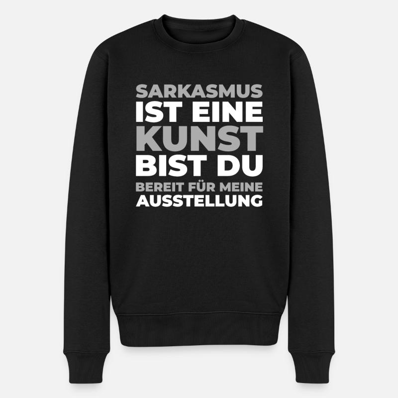 Schwarzer Humor - Männer Premium Bio Pullover - Schwarz