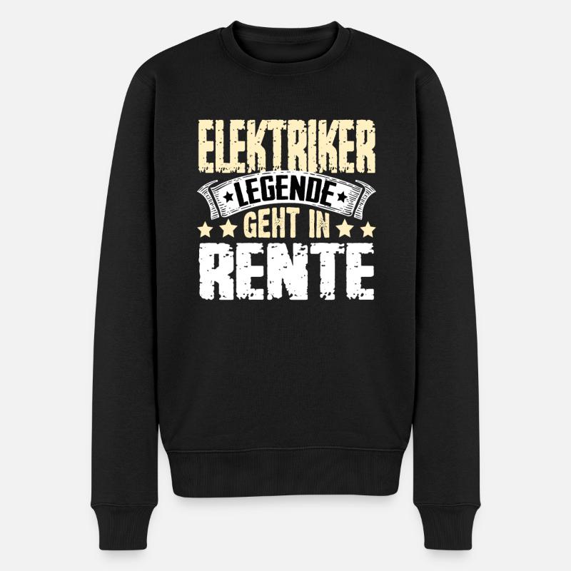 Elektriker Legende Geht In Rente - Männer Premium Bio Pullover - Schwarz