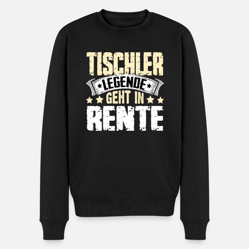 Tischler Legende Geht In Rente - Männer Premium Bio Pullover - Schwarz