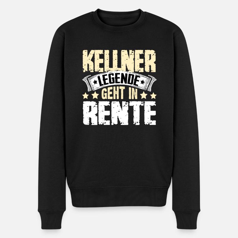 Kellner Legende Geht In Rente - Männer Premium Bio Pullover - Schwarz