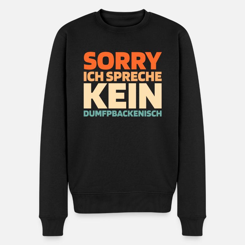 Schwarzer Humor - Männer Premium Bio Pullover - Schwarz
