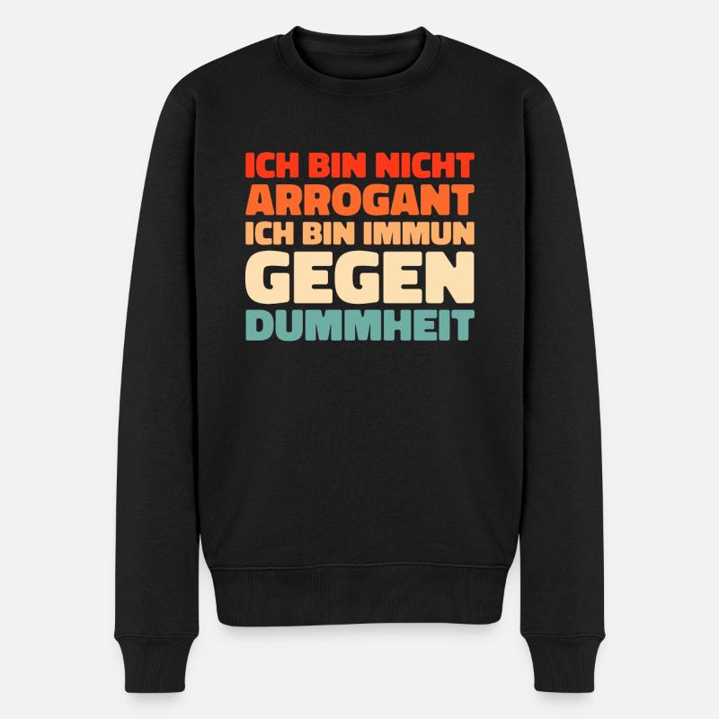 humour noir - Pull Premium bio Homme - noir