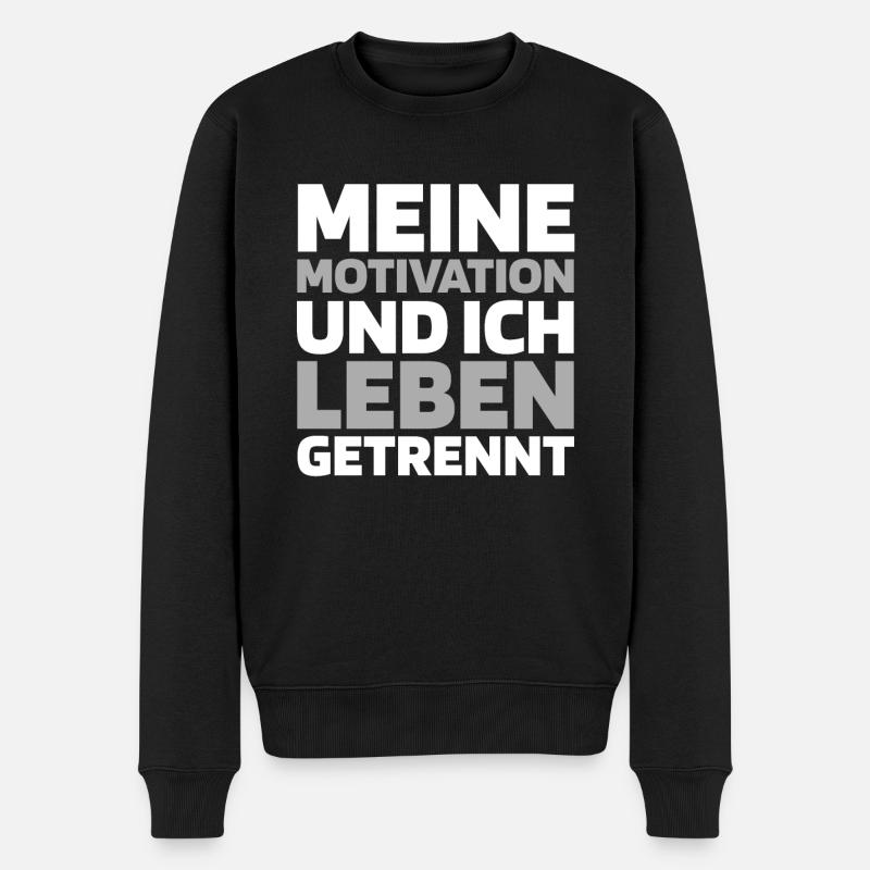 Schwarzer Humor - Männer Premium Bio Pullover - Schwarz