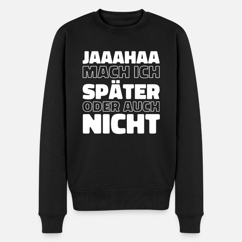 Schwarzer Humor - Männer Premium Bio Pullover - Schwarz