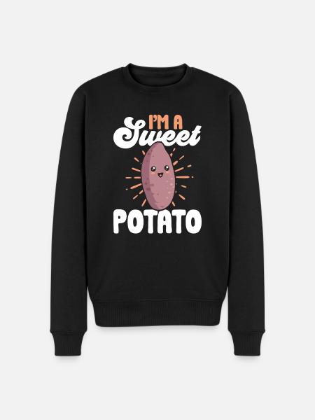 Sweet Potato Root Vegetables - Men's Premium Organic Jumper - black