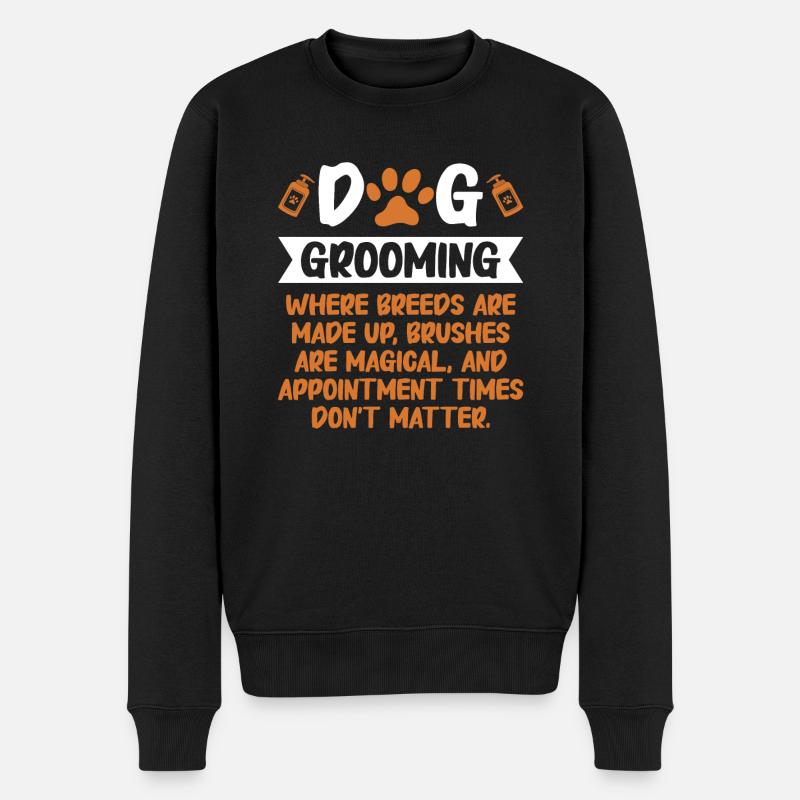 Hundefrisör und Hundepflege - Männer Premium Bio Pullover - Schwarz