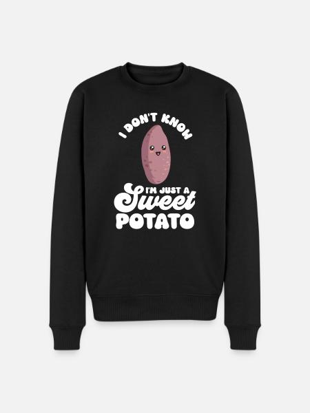 Sweet Potato Root Vegetables - Men's Premium Organic Jumper - black