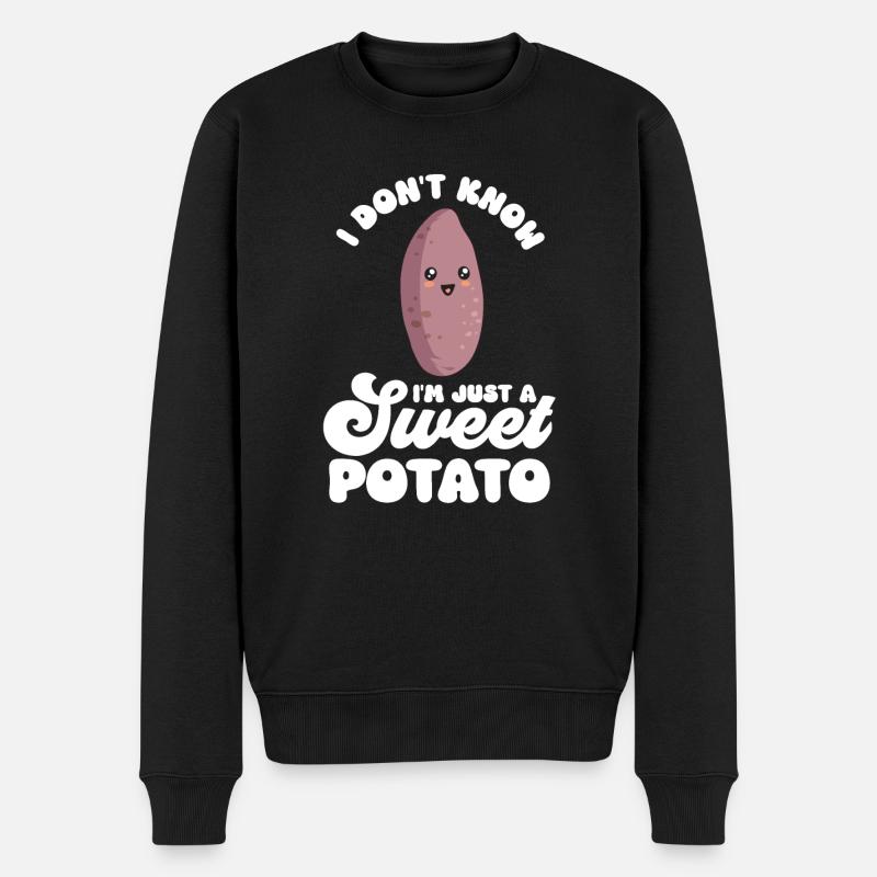 Légumes-racines de patates douces - Pull Premium bio Homme - noir