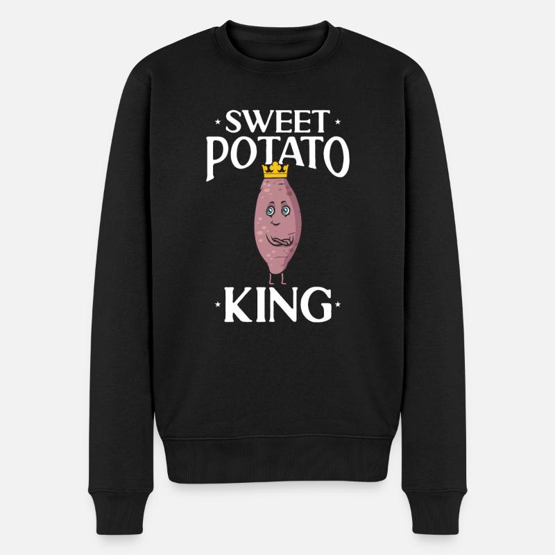 Légumes-racines de patates douces - Pull Premium bio Homme - noir