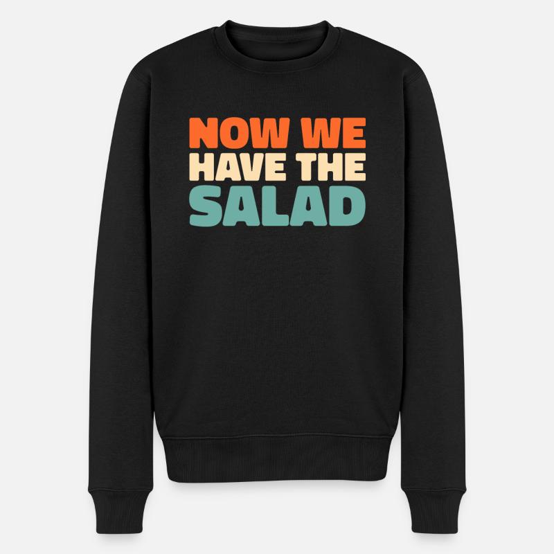 Denglisch Now We Have The Salad - Männer Premium Bio Pullover - Schwarz