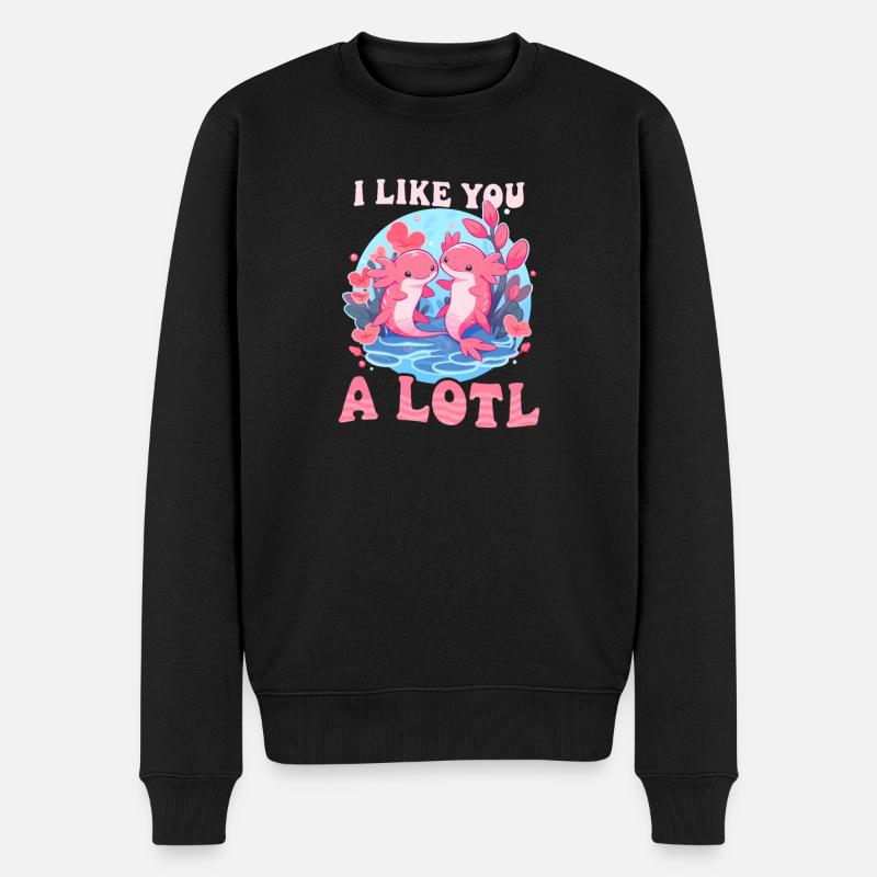Axolotl comme vous beaucoup - Pull Premium bio Homme - noir