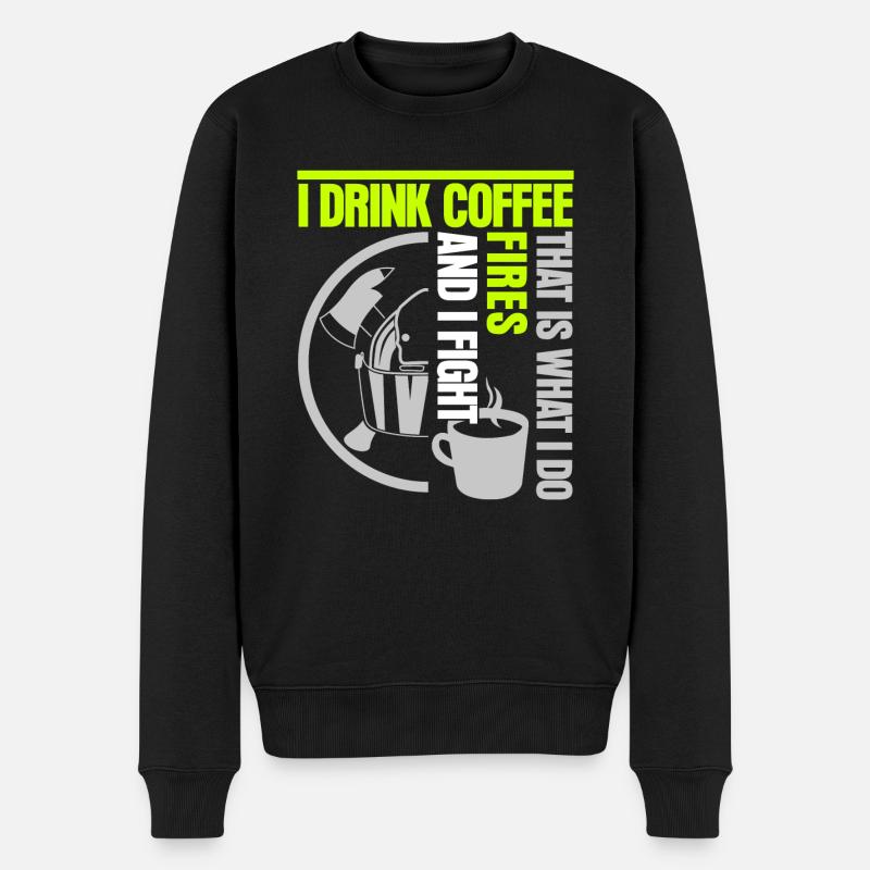 Pompier Jeune pompier Pompier - Pull Premium bio Homme - noir
