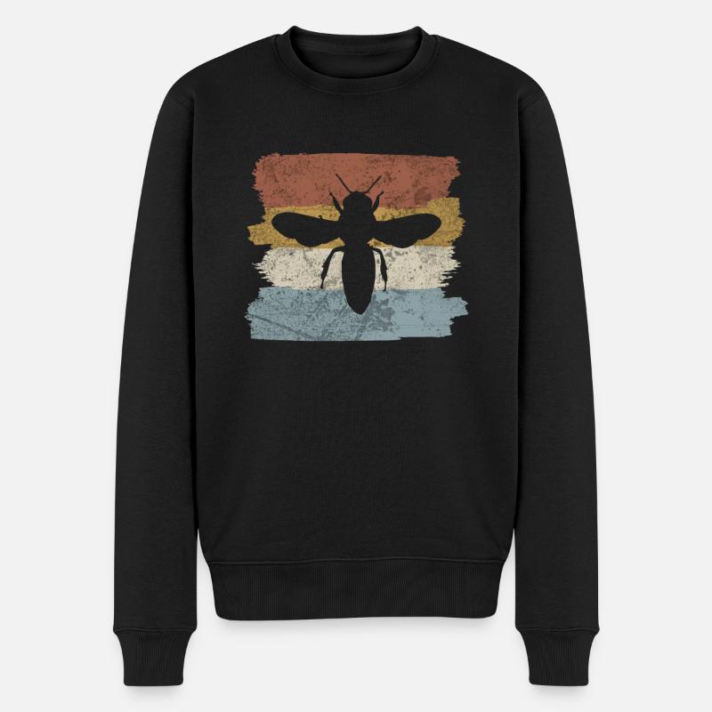Hobby Beekeeper Retro Stripe Design - Pull Premium bio Homme - noir