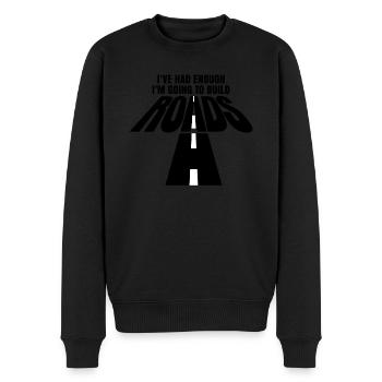 Road Keeper Roadbuilder Highway Worker - Männer Premium Bio Pullover - Schwarz - Vorne - Nico (187cm)