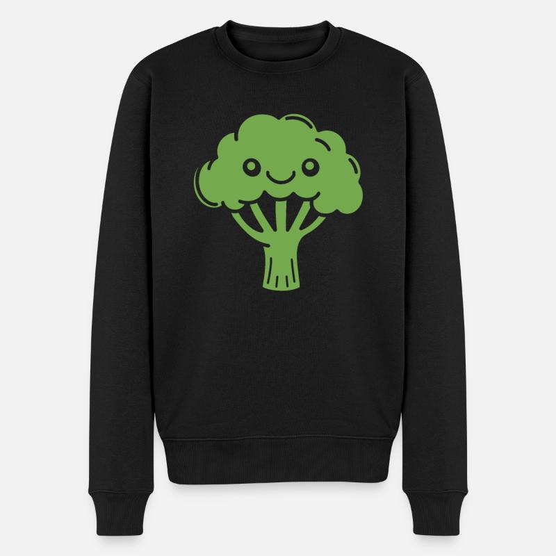 Brokkoli - Männer Premium Bio Pullover - Schwarz