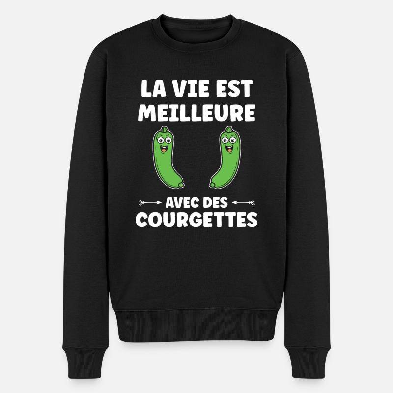 courgette - Pull Premium bio Homme - noir