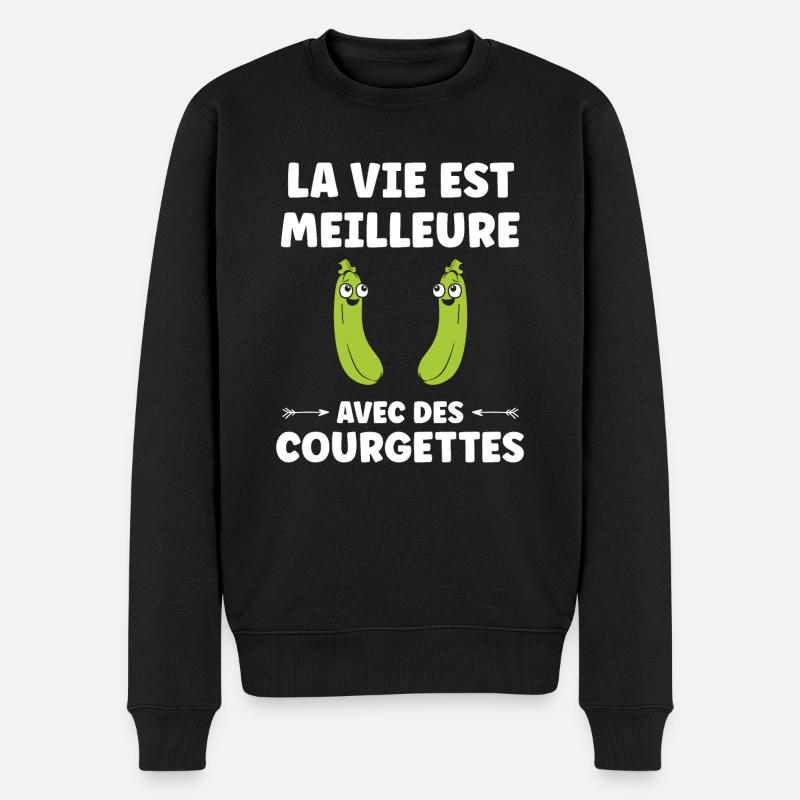 courgette - Pull Premium bio Homme - noir