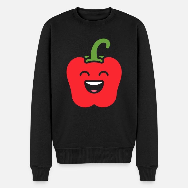 poivron - Pull Premium bio Homme - noir
