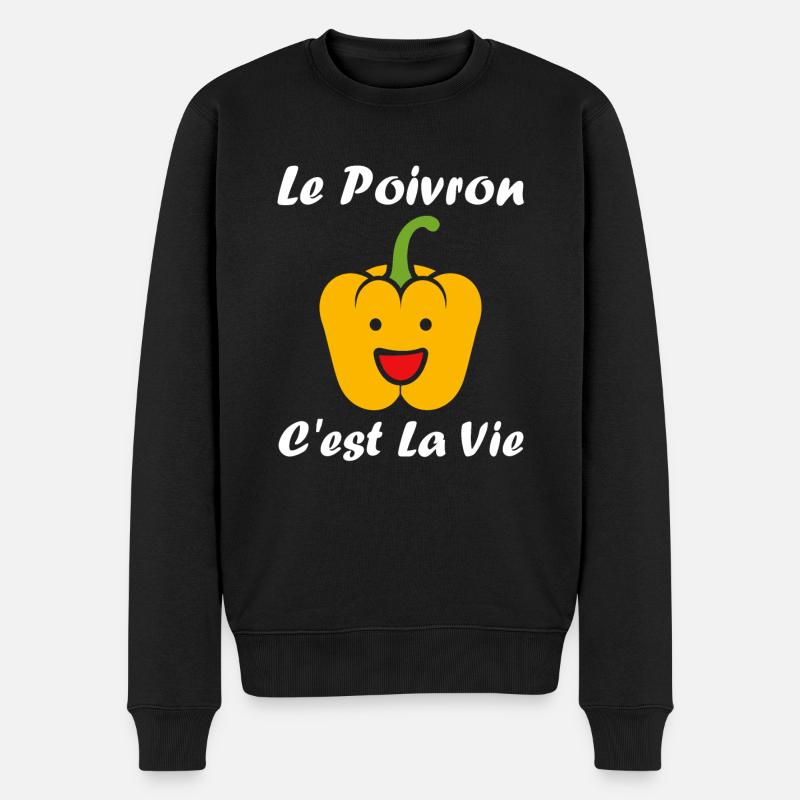Humour poivron - Pull Premium bio Homme - noir