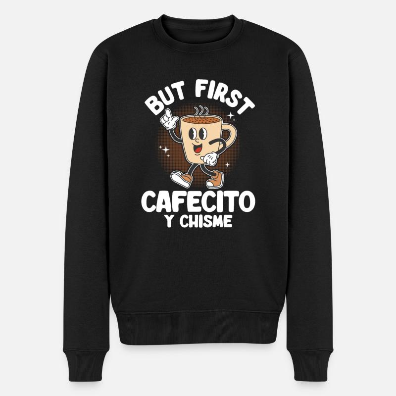 Café espagnol Cafecito - Pull Premium bio Homme - noir
