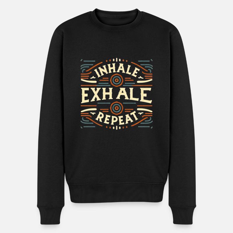 Inspirez Expirez Répétez 8 - Pull Premium bio Homme - noir