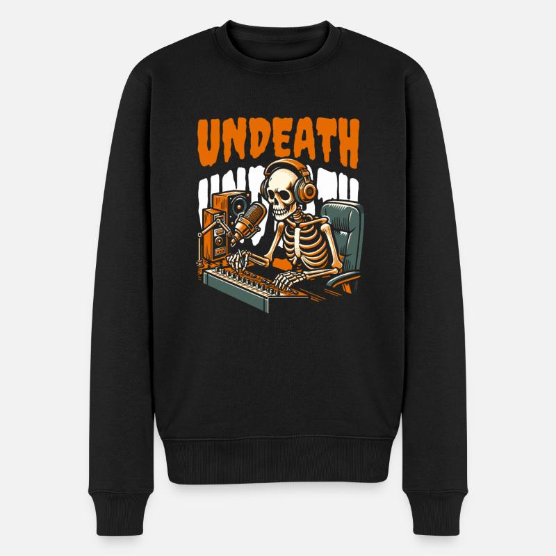 Tontechniker Toningenieur Skelett Undeath - Männer Premium Bio Pullover - Schwarz