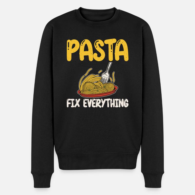 Pasta Lover Gifts - Männer Premium Bio Pullover - Schwarz