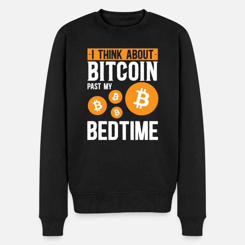 Bitcoin Cryptocurrency BTC Crypto Trader - Men's Premium Organic Jumper - black
