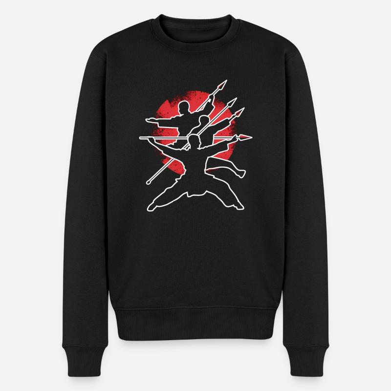 Wushu Spieler Geschenk - Männer Premium Bio Pullover - Schwarz