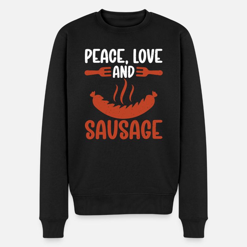 Sausage Lover - Männer Premium Bio Pullover - Schwarz