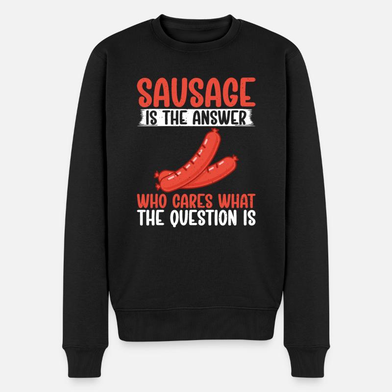 Sausage Lover - Männer Premium Bio Pullover - Schwarz