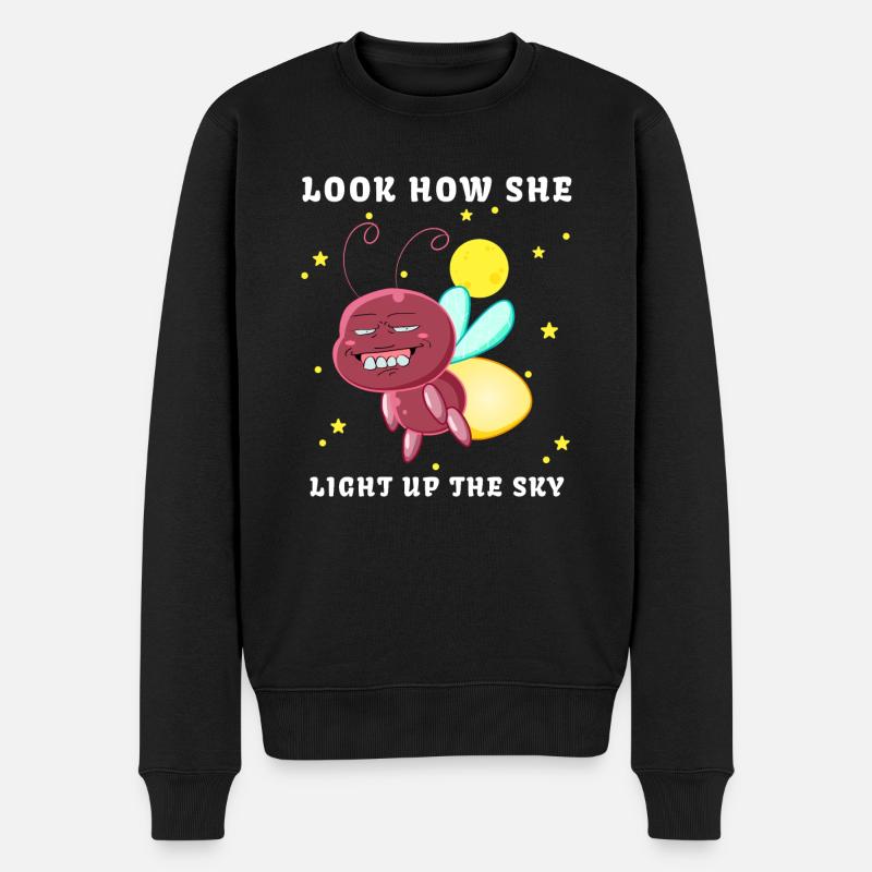 Look How She Lights Up The Sky Meme Firefly magic - Männer Premium Bio Pullover - Schwarz
