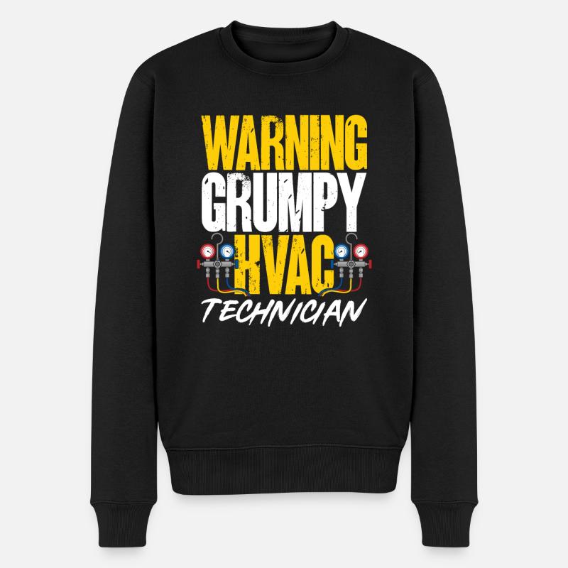 Chauffage, Climatisation, Ventilation, Technicien - Pull Premium bio Homme - noir